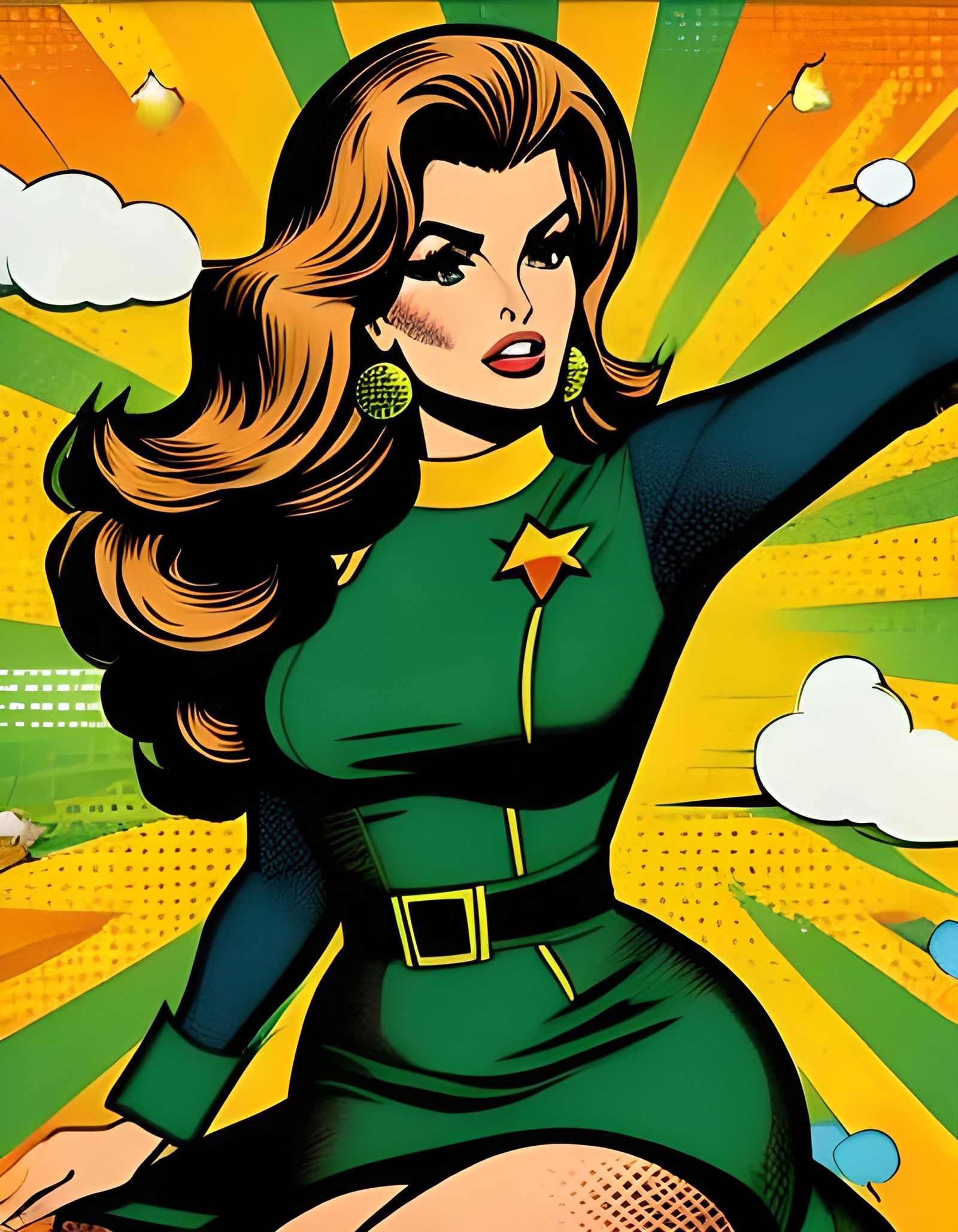 Raquel Welch in Roy Lichtenstein Pop Art Style