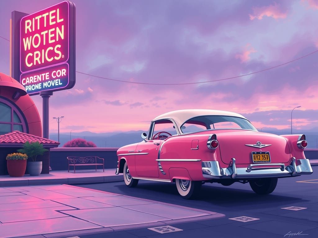 Ethereal Art Deco Cityscape at Sunset in Hyperrealistic Styl...