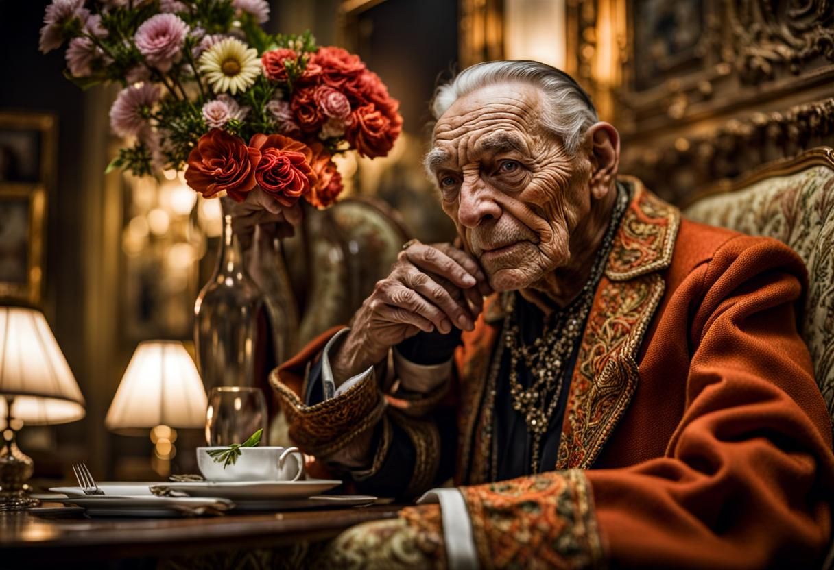 Surreal Alien Restaurant Celebration in Magical Realism