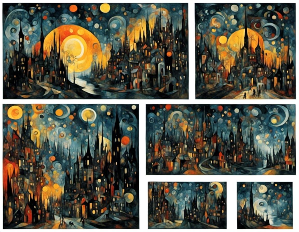 Abstract Geometric Design in Kandinsky Style