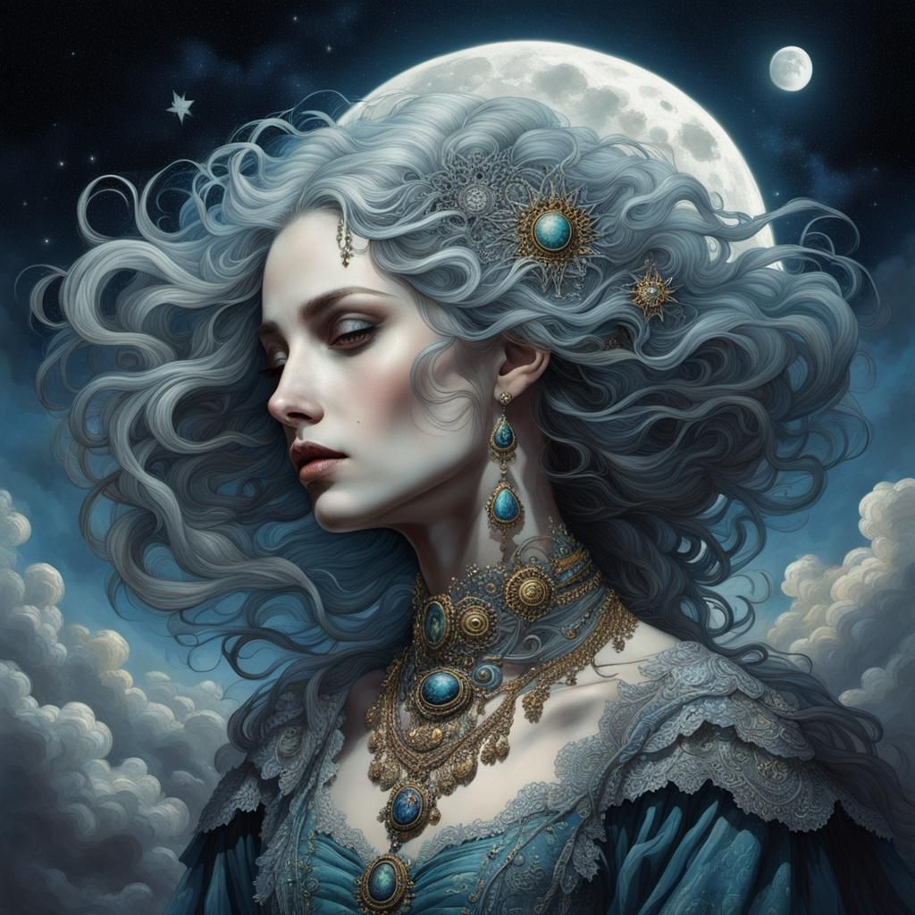 Ethereal Portrait of Inner Beauty in Ornate Style