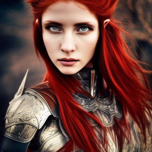 Hyperrealistic Elf Portrait in Light Armor