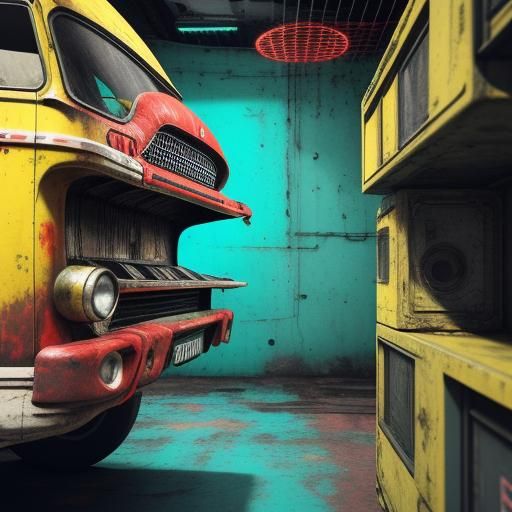 Psychedelic Sci-Fi Diorama in Photorealistic Style