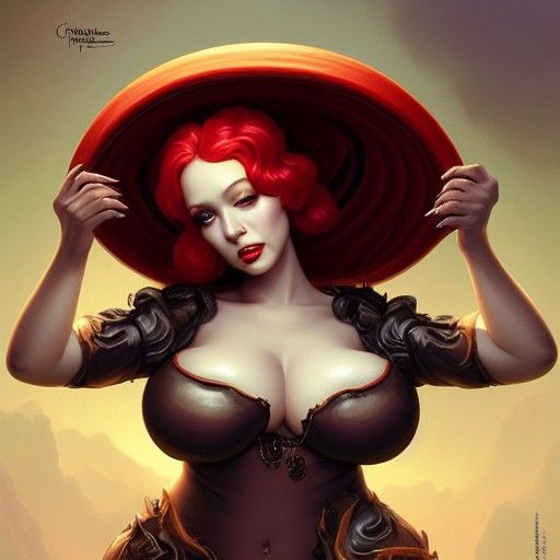 Mushroom Knight Nymph in 90s Pop Art Style