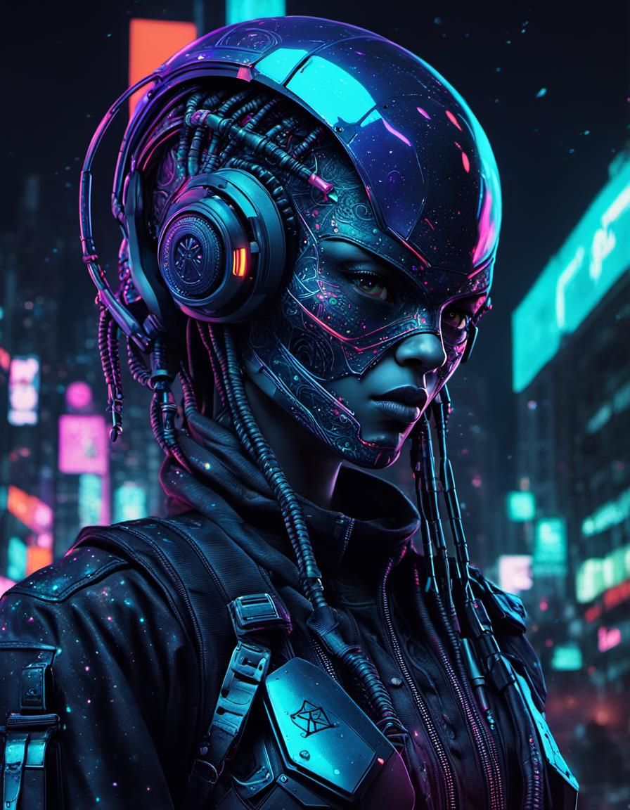 Alien Supermodel Assassin in Wirepunk Sci-Fi Dystopia