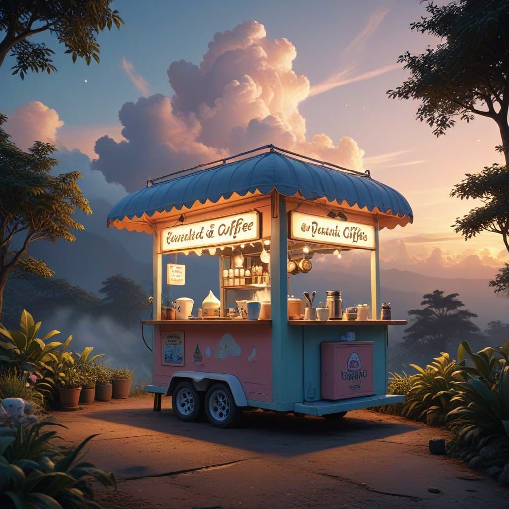 Cat Baristas Serve Kopi Tubruk on Floating Cloud Cafe