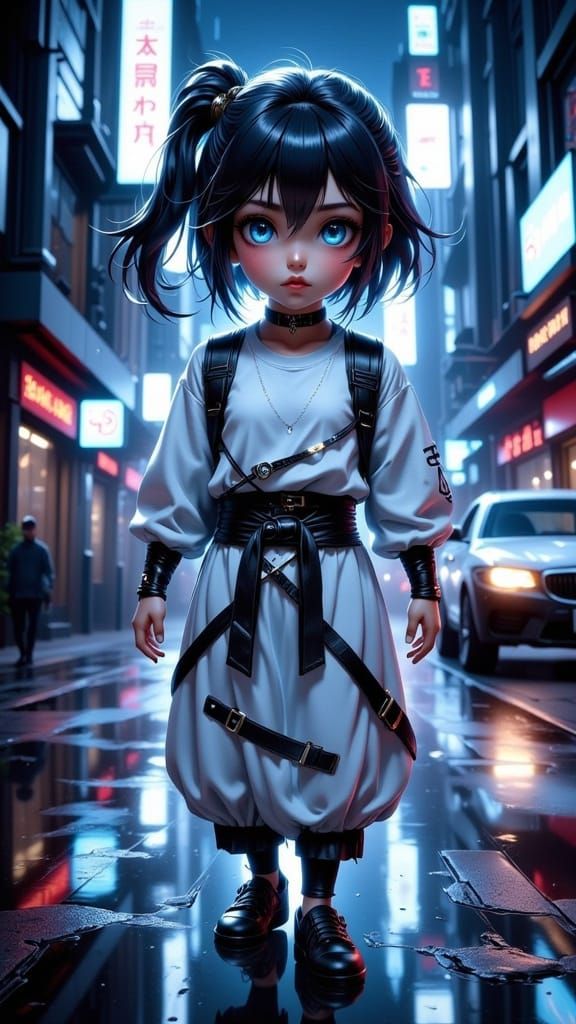 Anime-Inspired Hybrid Child of Gojo and Yor Forger