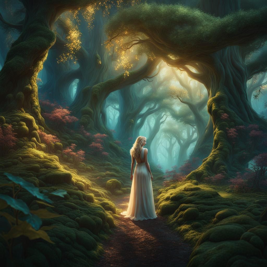 Ethereal Forest: A Detailed Matte Painting