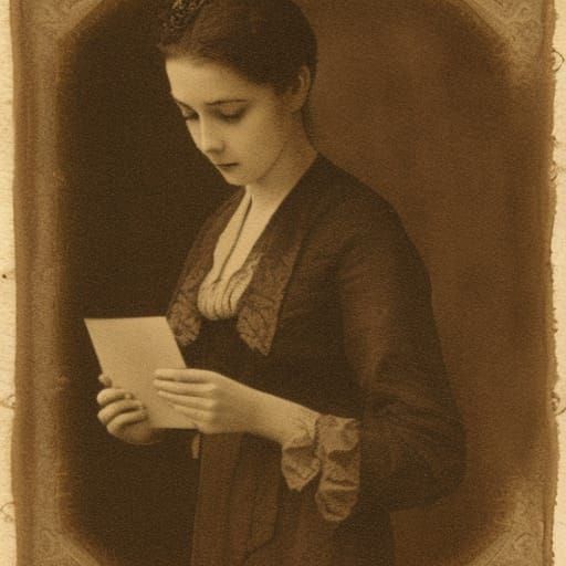 Romantic Sepia Love Letter from 1900
