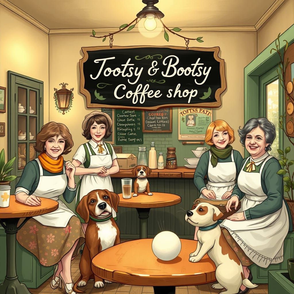 Cozy Coffee Shop in a Whimsical Wonderland