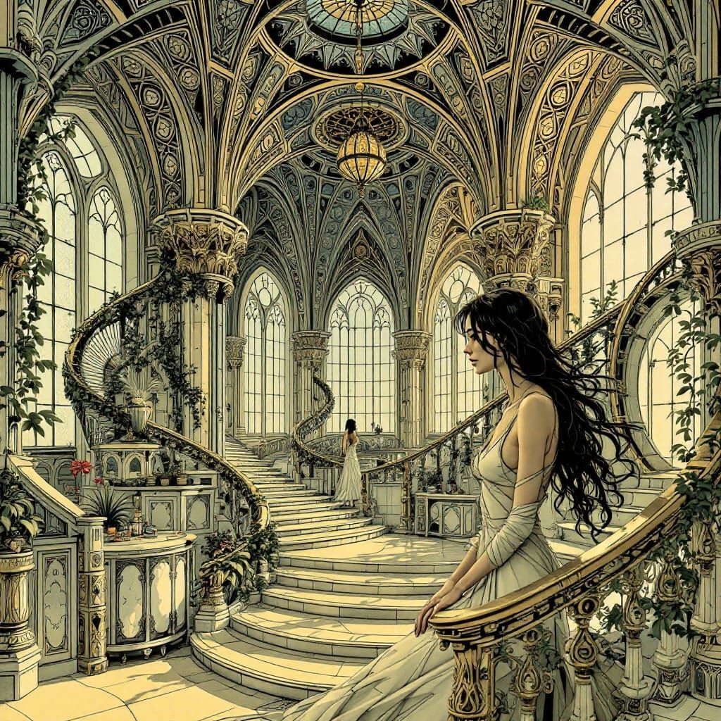 Ethereal Architectural Vision in Dreamlike Fusion