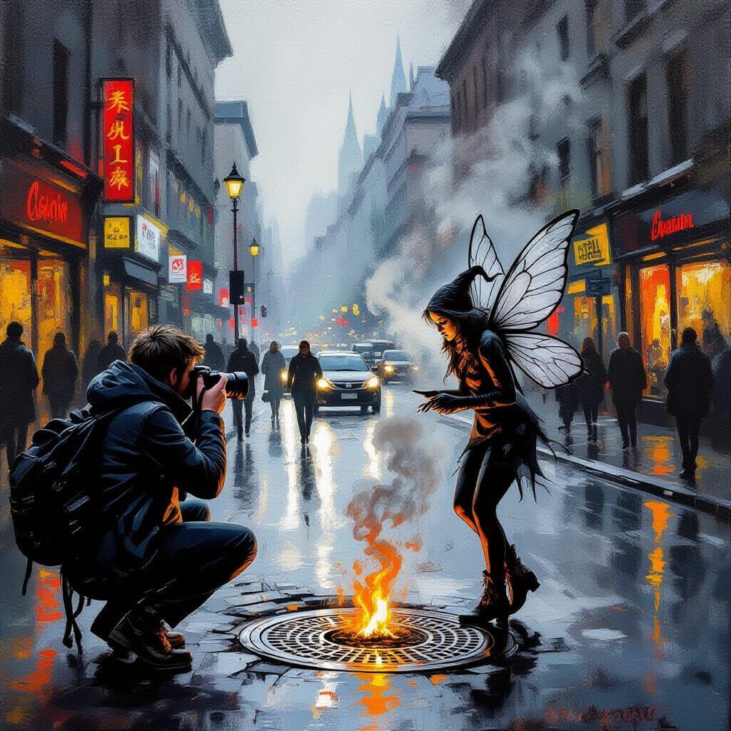 Smoke and Ash Fairy Photography