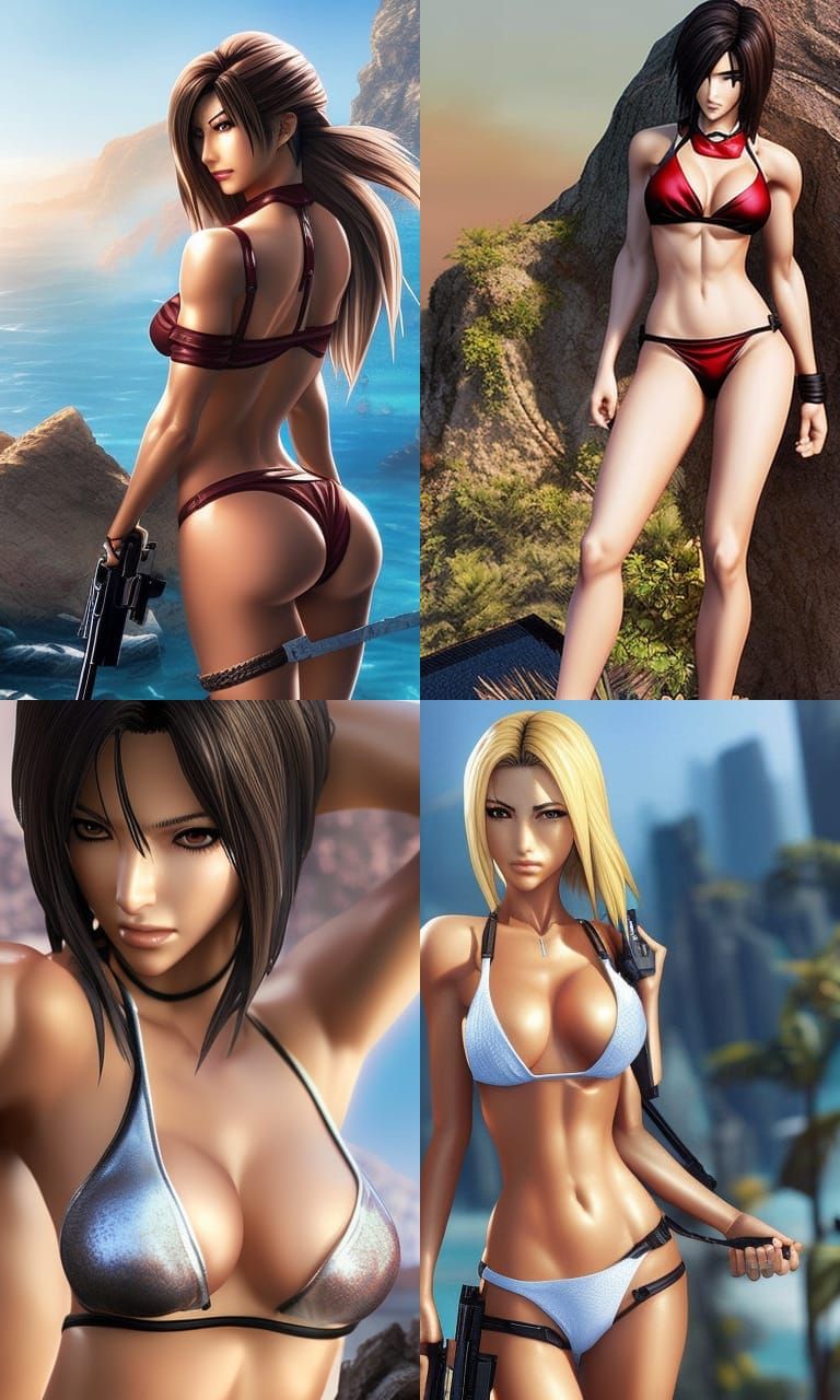 Aya Brea and Lara Croft Artgerm-Style Illustration