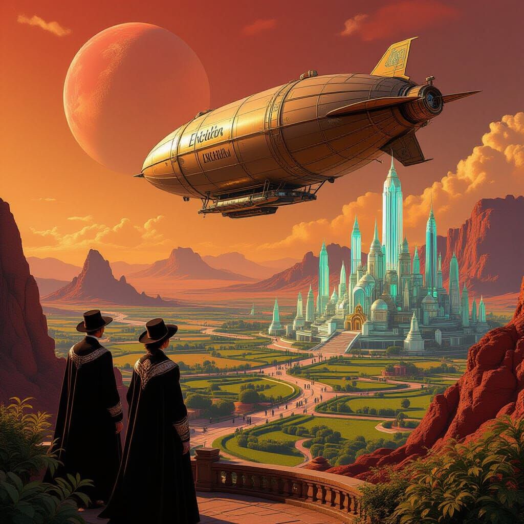Victorian Scientists Discover Utopian Mars in Airship