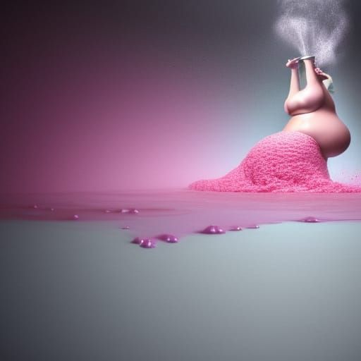 Woman Pouring Milk: Detailed Matte Painting in 8K