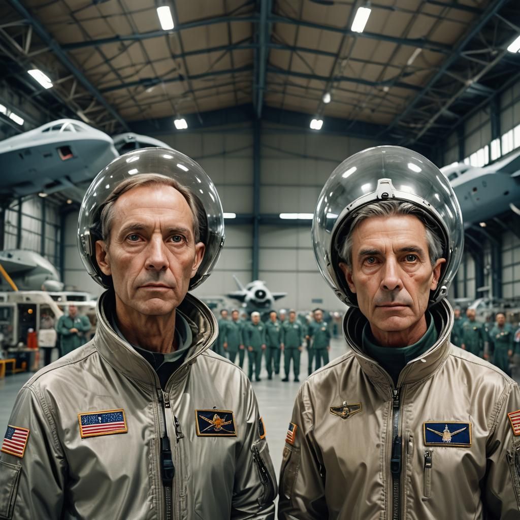 Extraterrestrial Portrait in Hangar, Professional Photograph...