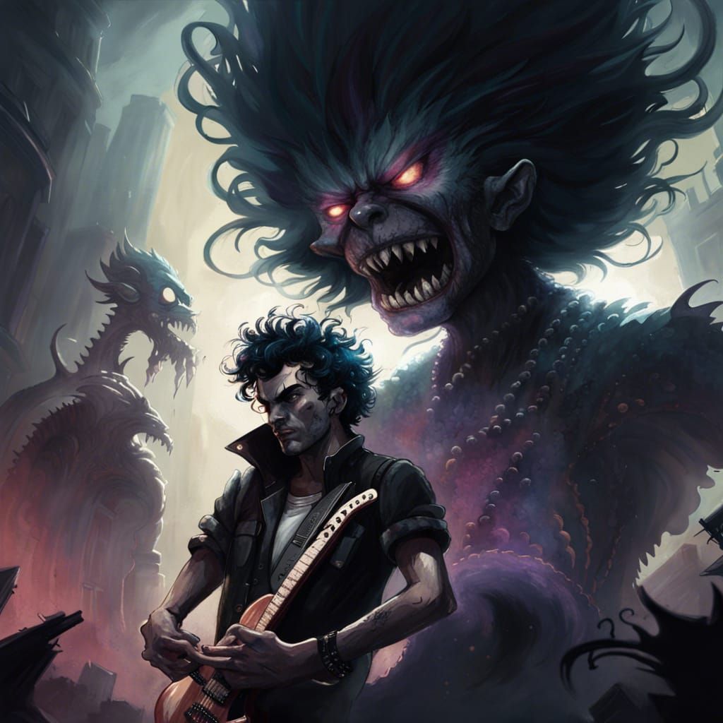 Epic Guitar Battle Against Shadow Monster