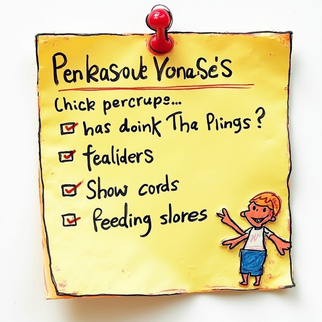 Whimsical Folk Art Post-it Note