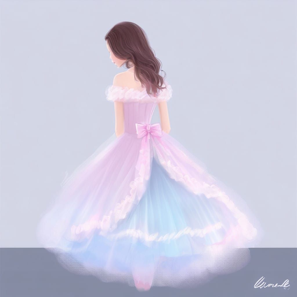 Dazzling Digital Dress in Soft, Vibrant Colors