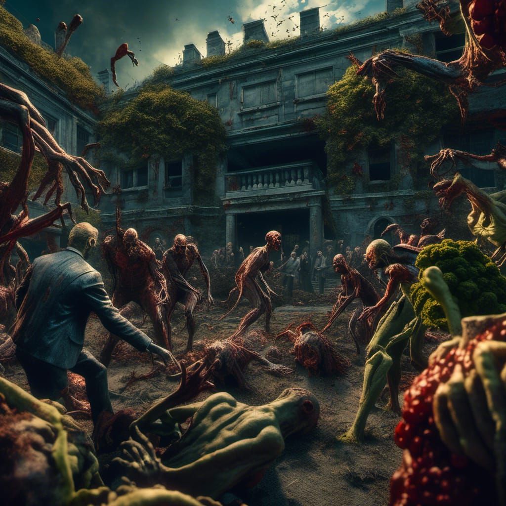 Zombies vs. Pea Shooters in Zombiecore Garden