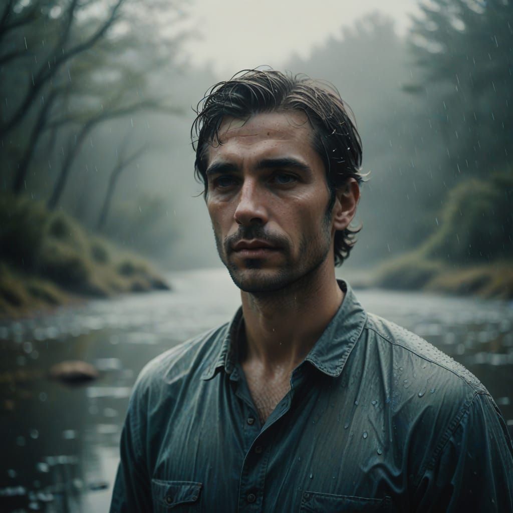 Ethereal Portrait in Dreamy, Watercore Cinematic Style