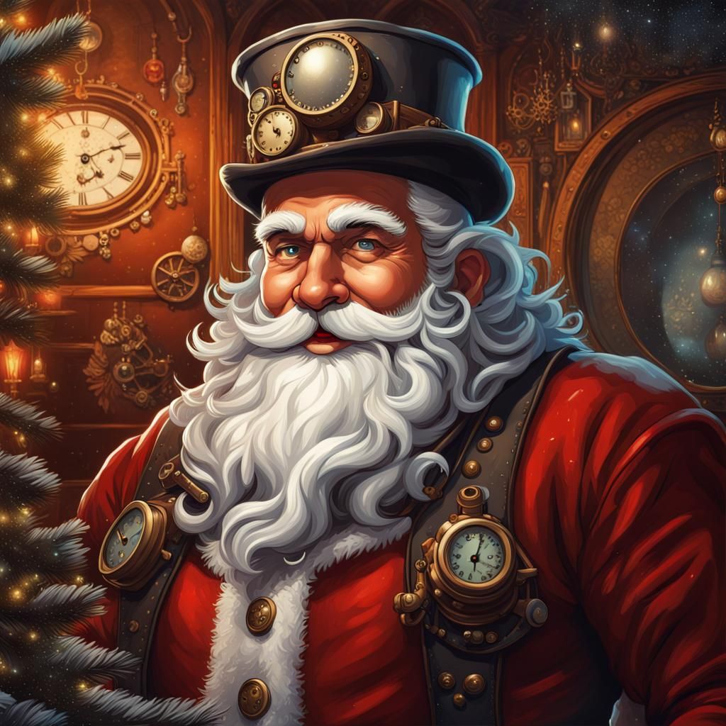 Steampunk Santa Claus Diamond Painting