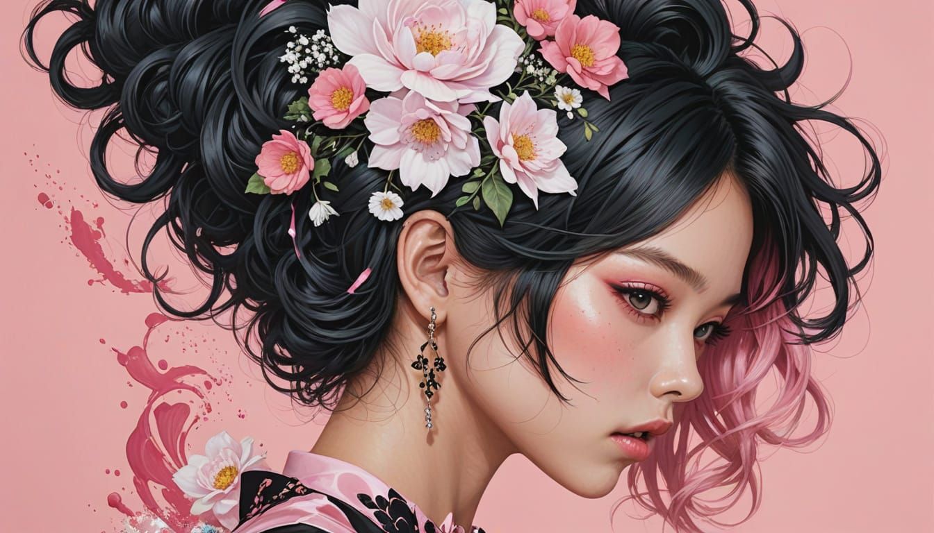 Black Pink Text Image