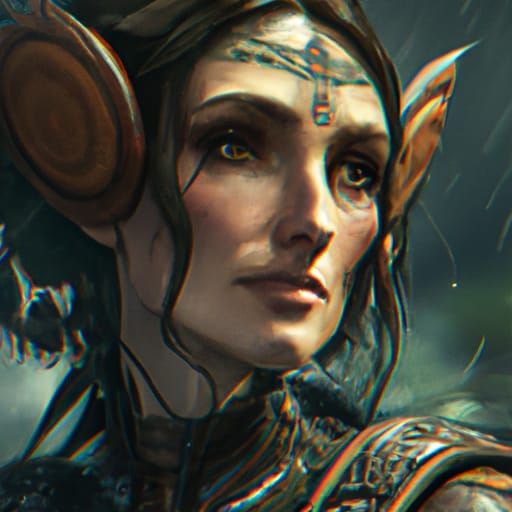 Iranian Woman Portrait in Digital Art Style