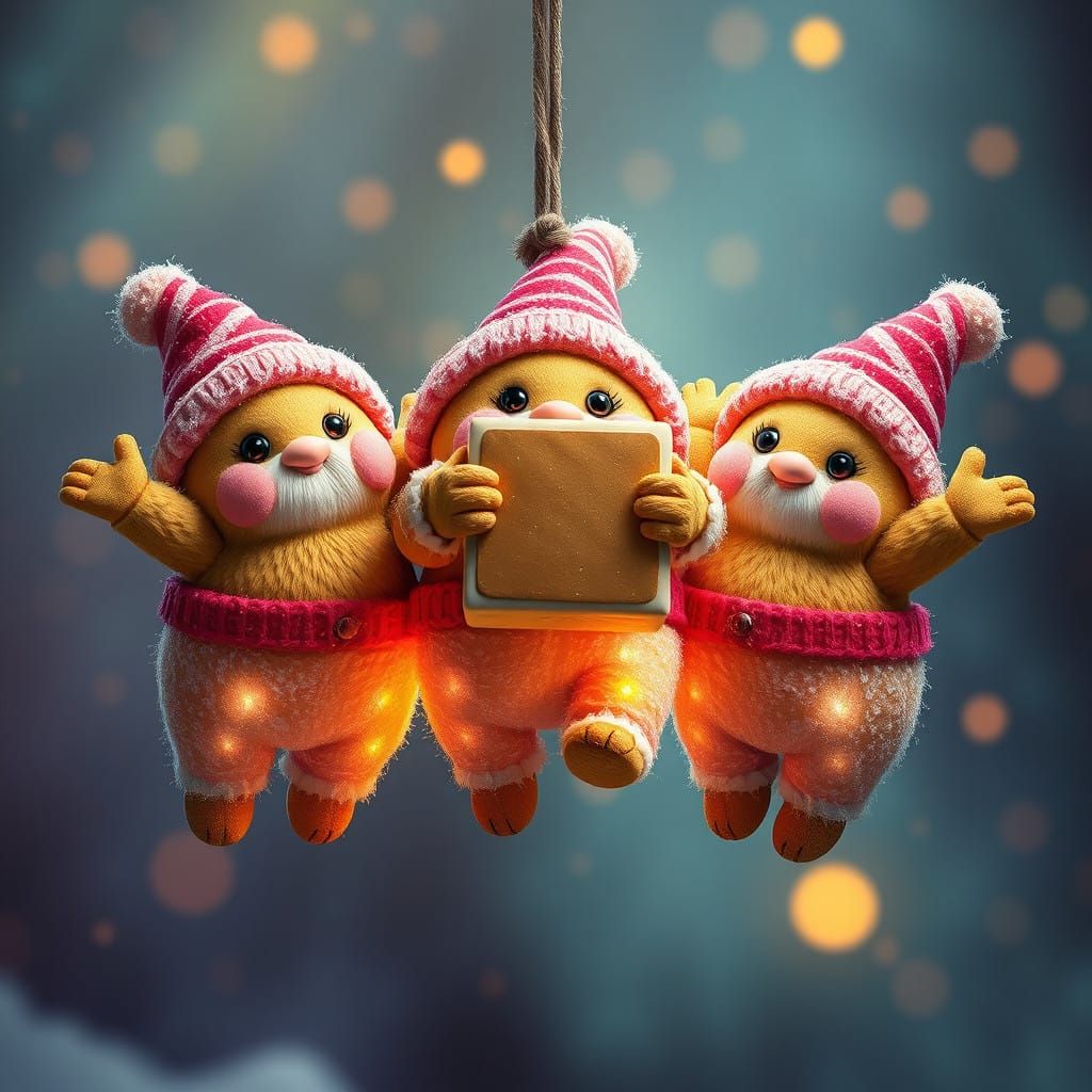 Whimsical Gingerbread Boys in Vibrant, Sugar-Coated Delight