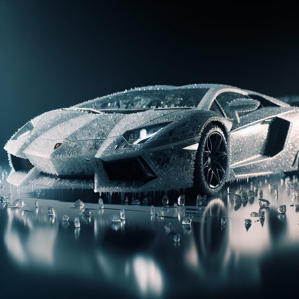 Crystal Lamborghini Aventador: Hyperrealistic Automotive Art