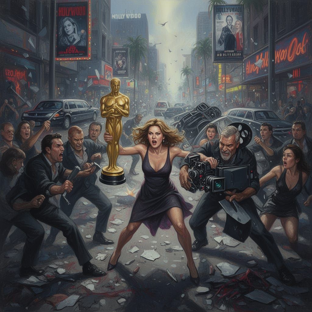 Hollywood Stars Battle After Rapture with Improvised Weapons