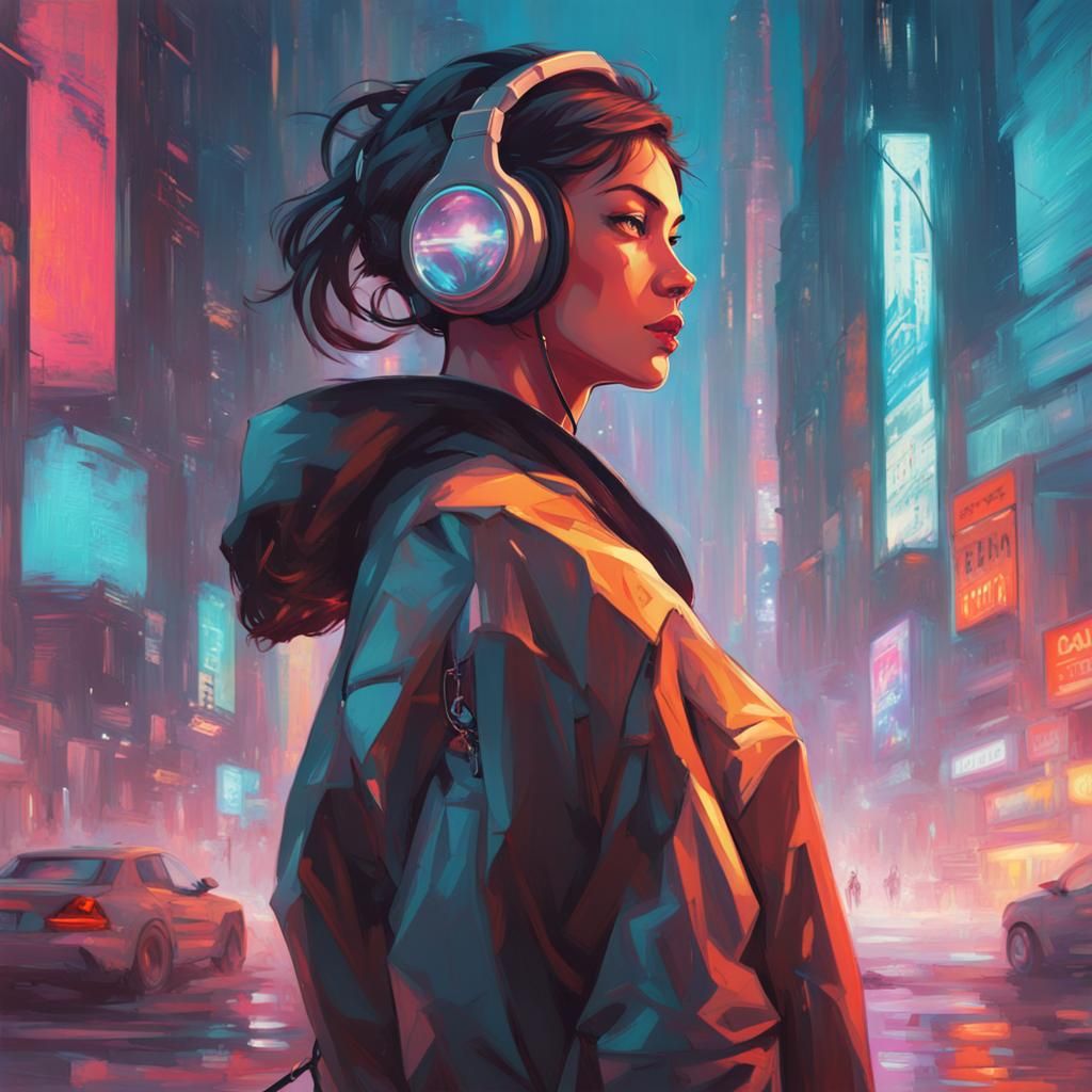 Woman in Headset