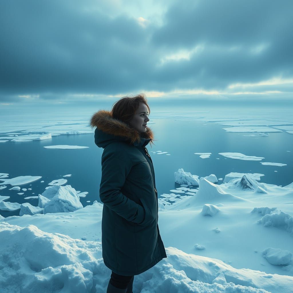 Winter Solitude in a Fjord Landscape