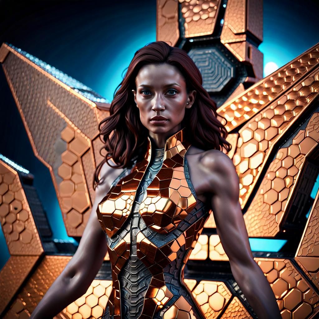 Futuristic Reptile Skin Heat Tiles in Sci-Fi Style