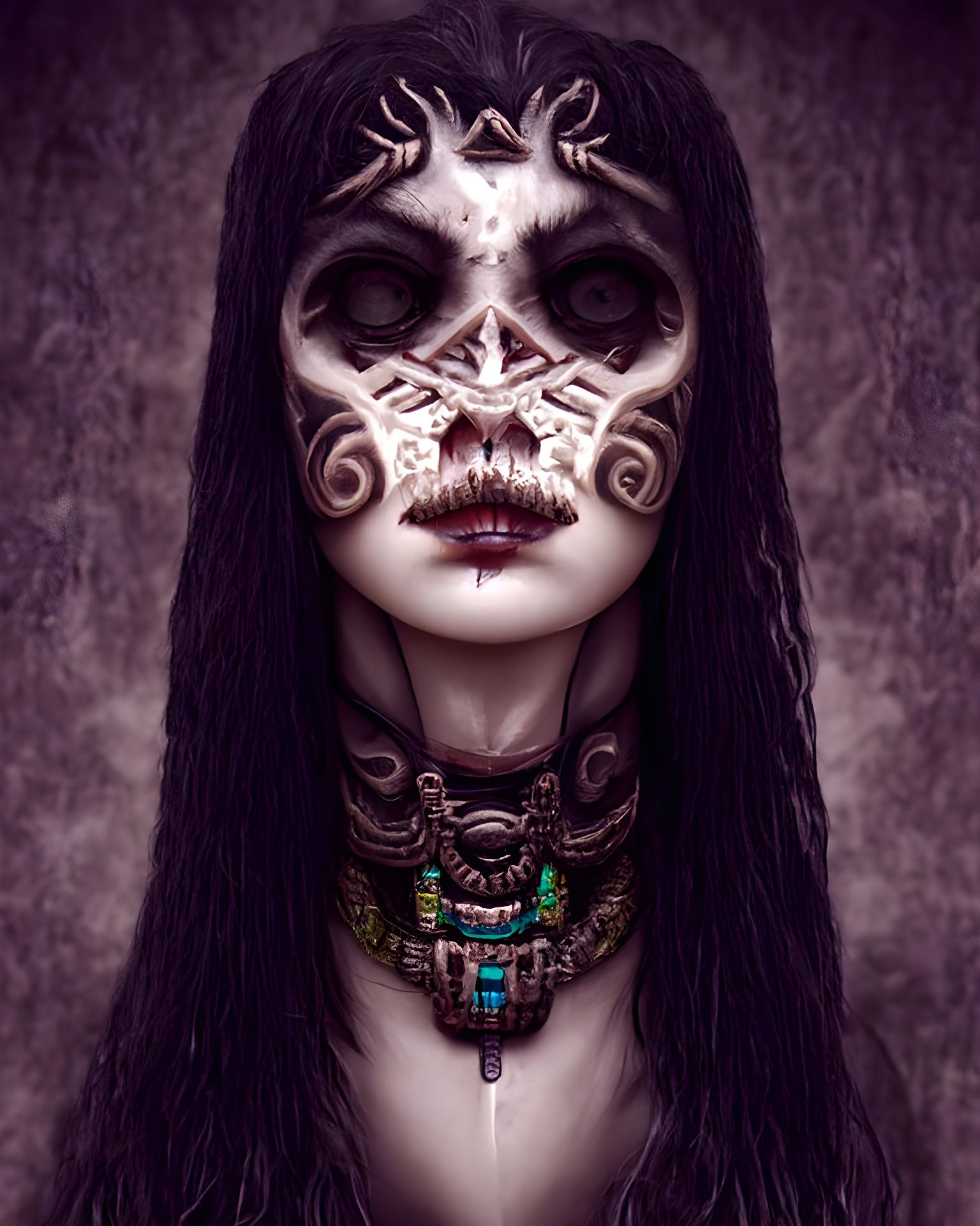 Sinister Aztec Priestess Performing Dark Sacrifices