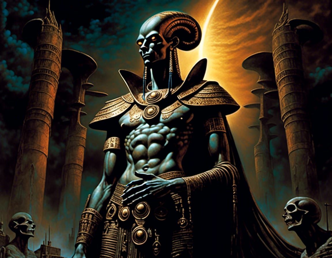 Apophis: Evil God of Chaos in Comic Art Style