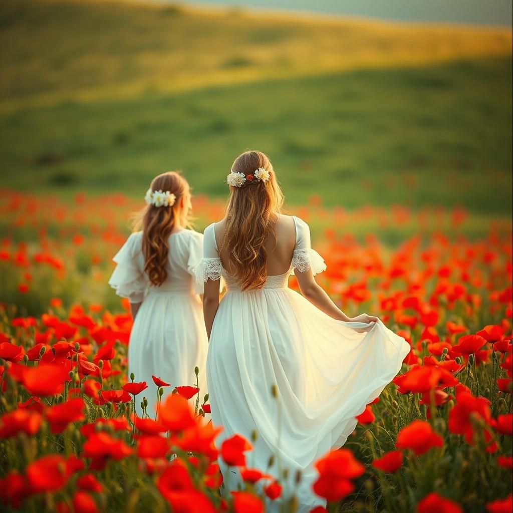 Poppy Field Scene in Cinematic Style