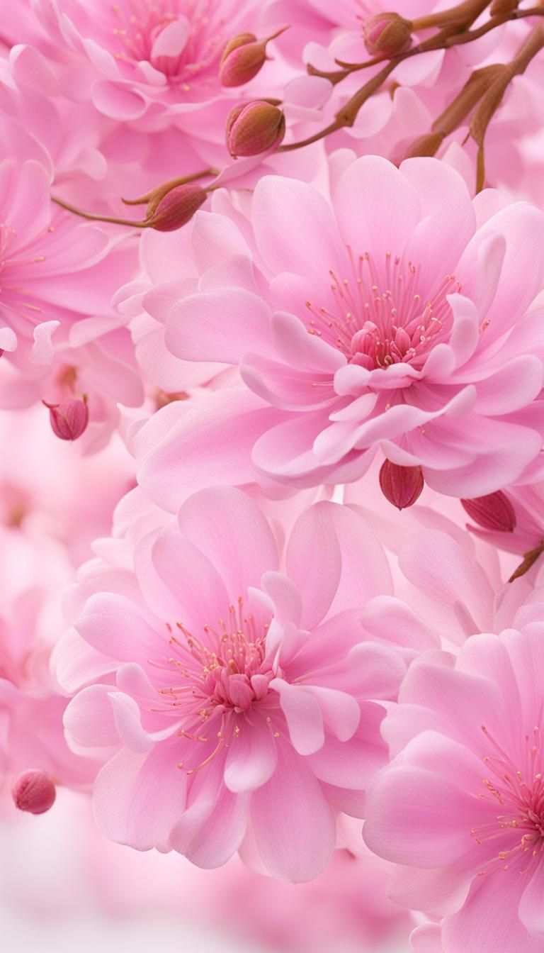 Vibrant Pink Abstract Digital Art