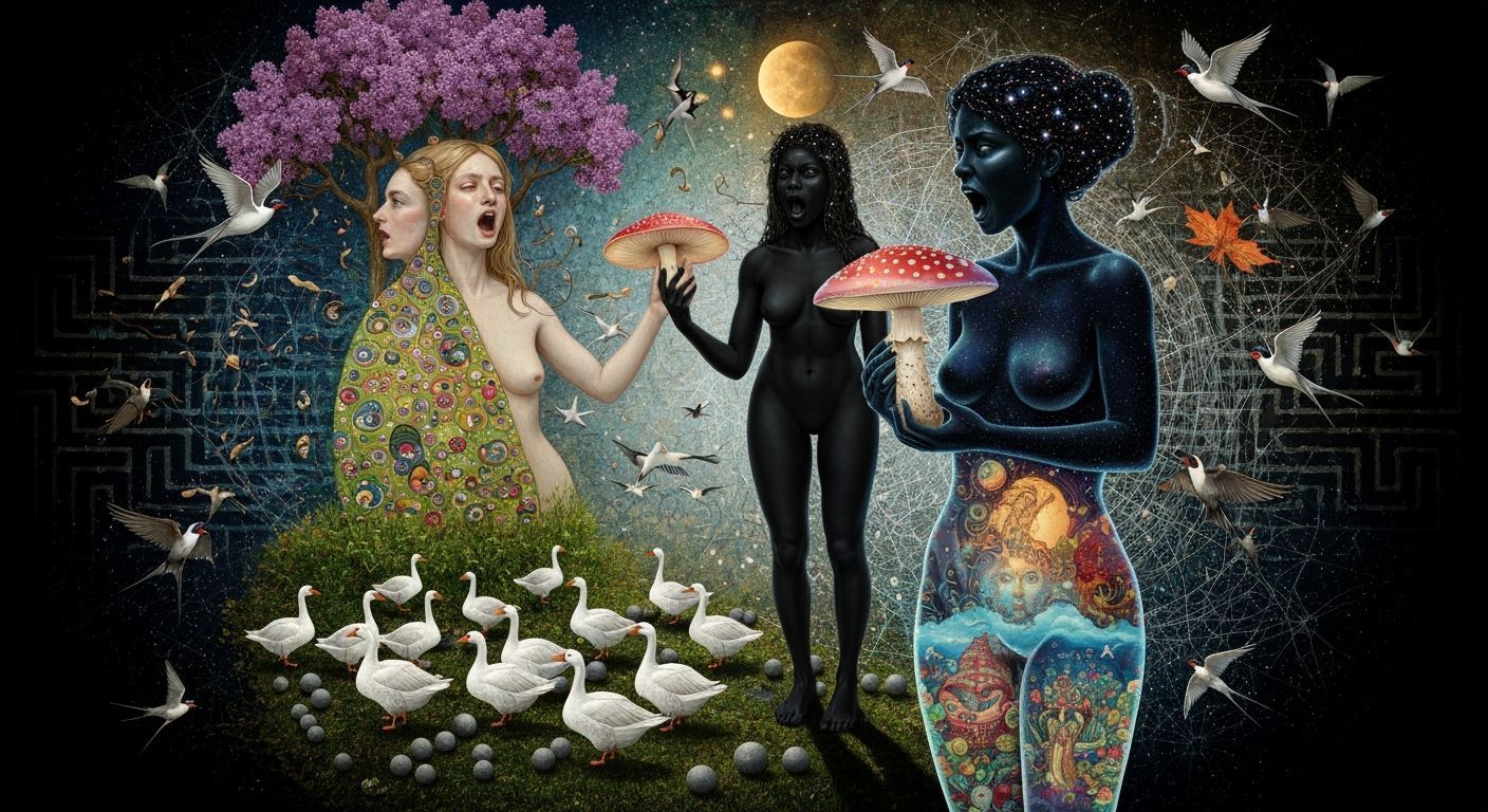 Cosmic Drama: Dark Goddess & Living World Goddess Unite