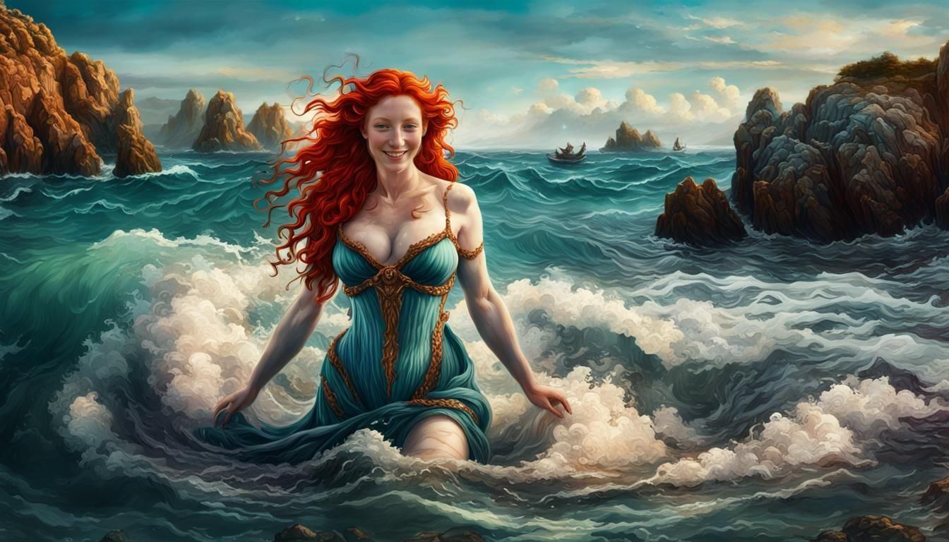 Birth of Venus Inspired Digital Painting