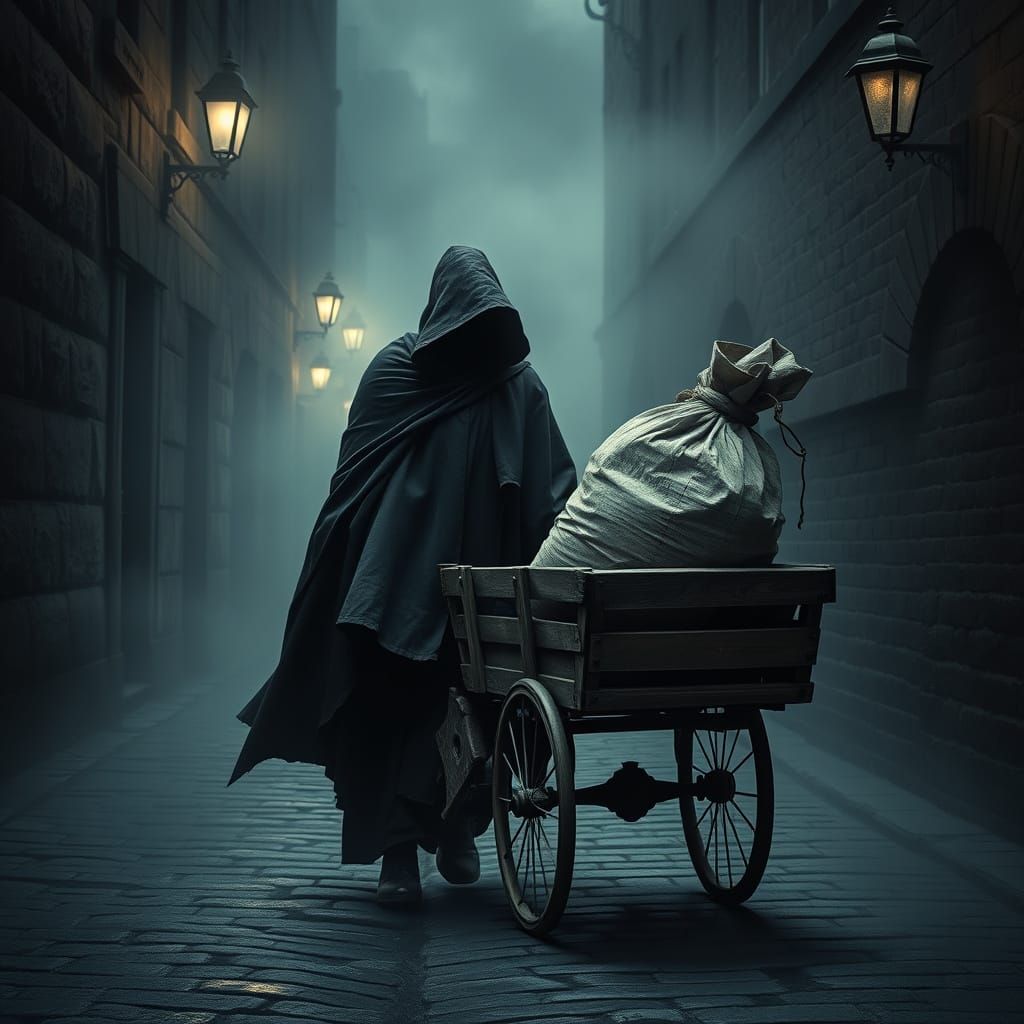 Mysterious Figure Drags Grim Cart Through Edinburgh's Foggy ...