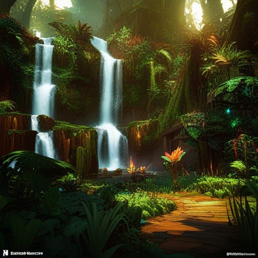 Lush Rainforest Concept Art in 8K Resolution