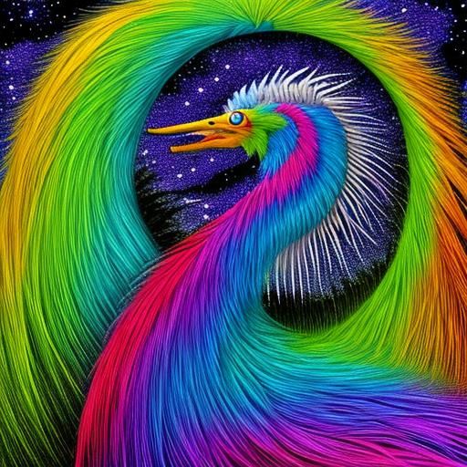 Vibrant Night Scene in Junji Ito Style