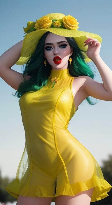 Woman in See-Through Dress with Roses, Professional Photo