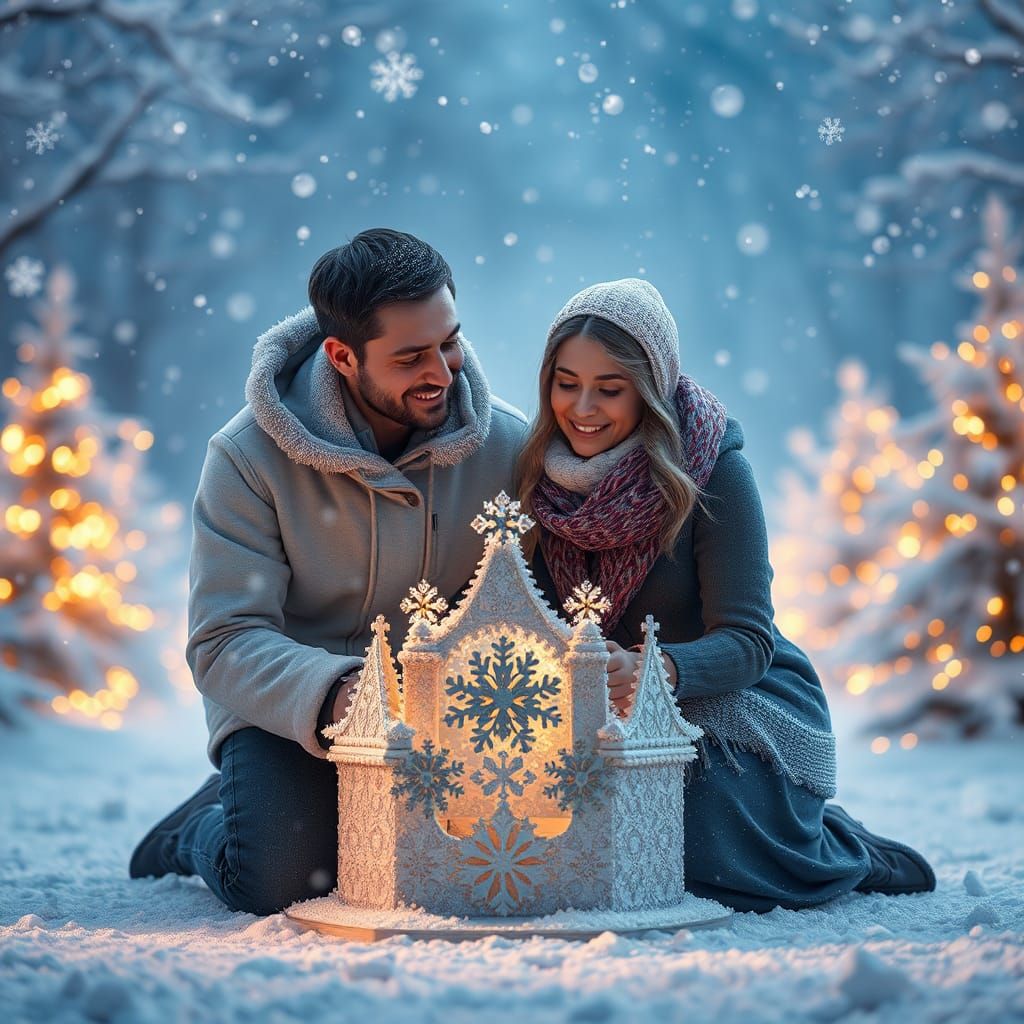 Building a Snowflake Castle in Snowy Wonderland
