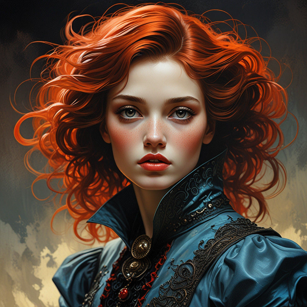 Ethereal Vampire Woman Silhouette Amidst Blowing Roses