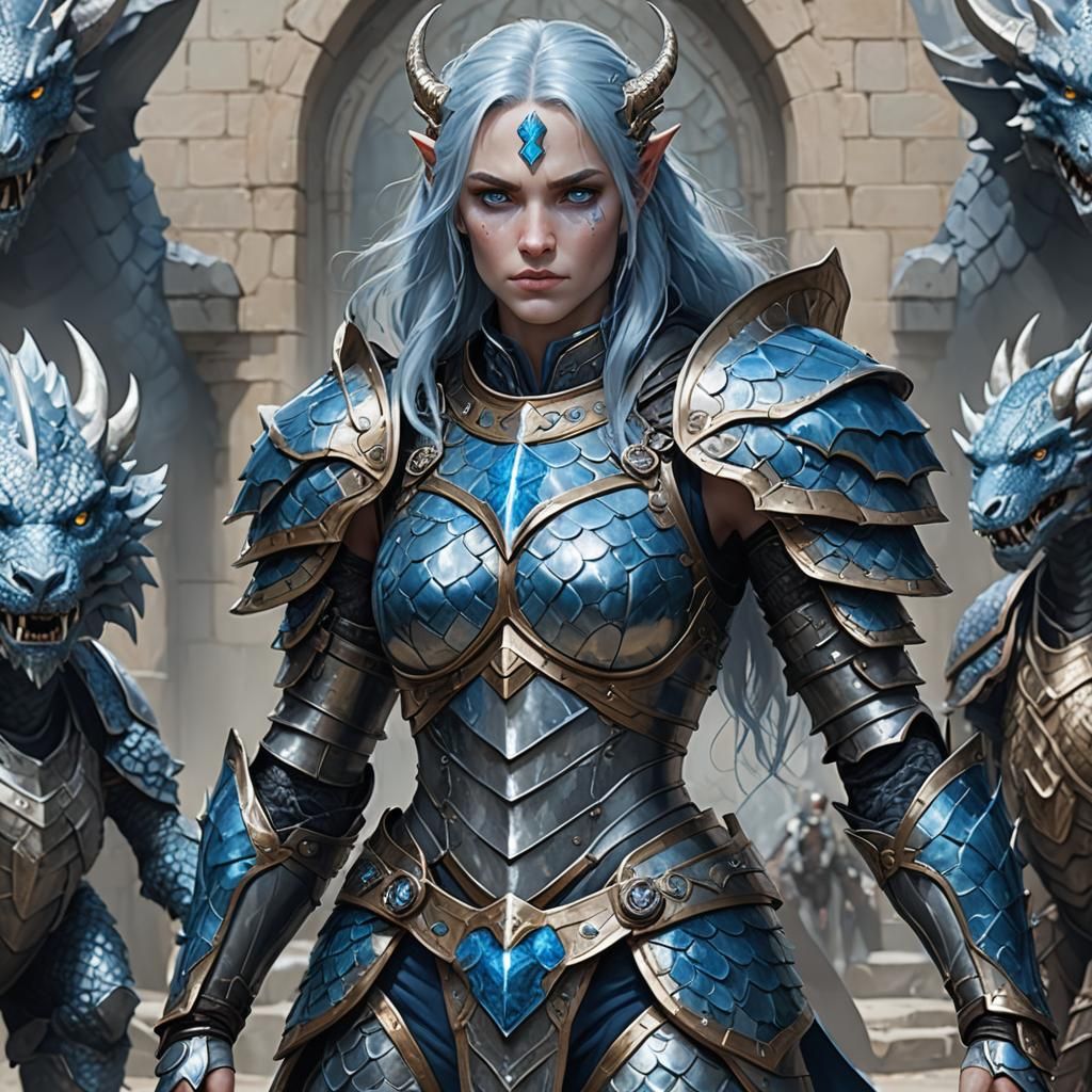 Goliath Woman in Dragon Scale Armor