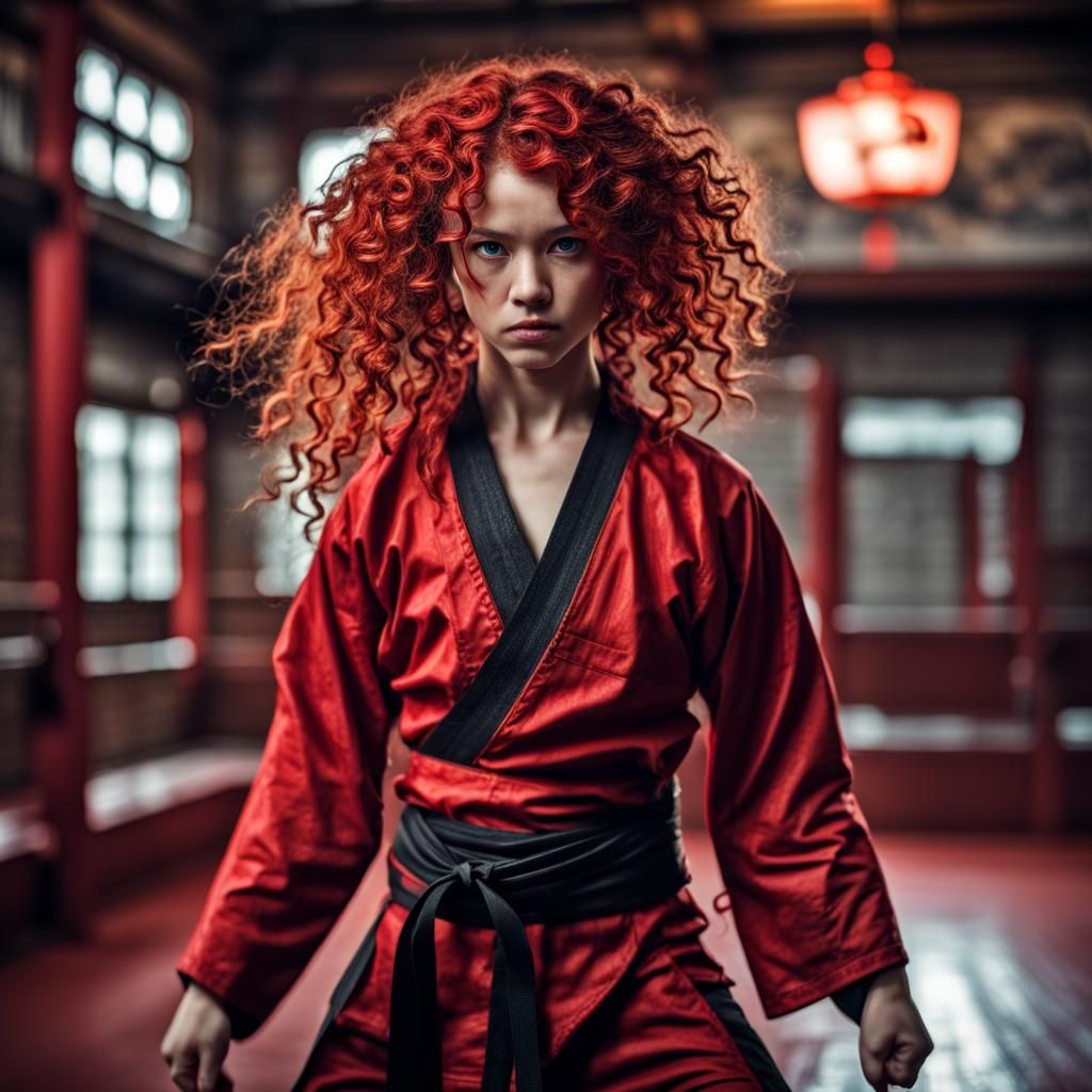 Kung Fu Princess Battles Ninja in Dojo