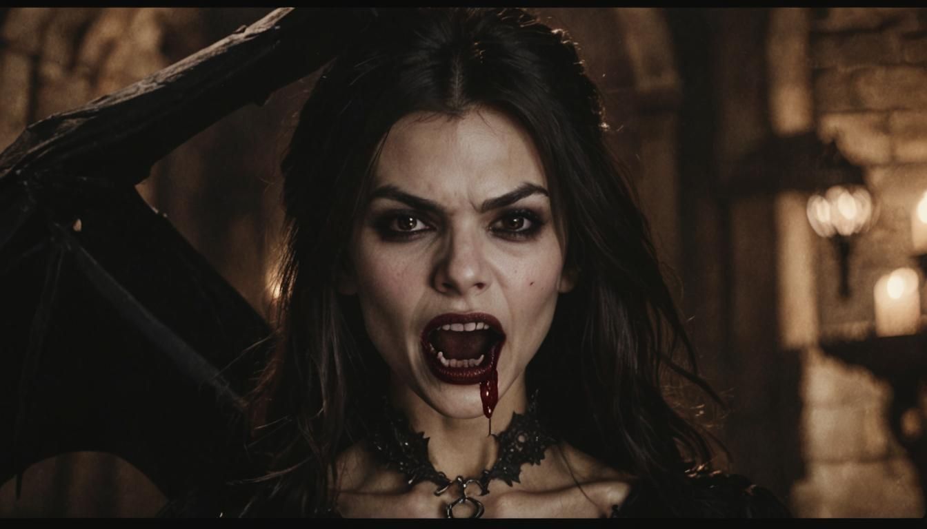 Victoria Justice as Vampire in Dark Fantasy Portrait
