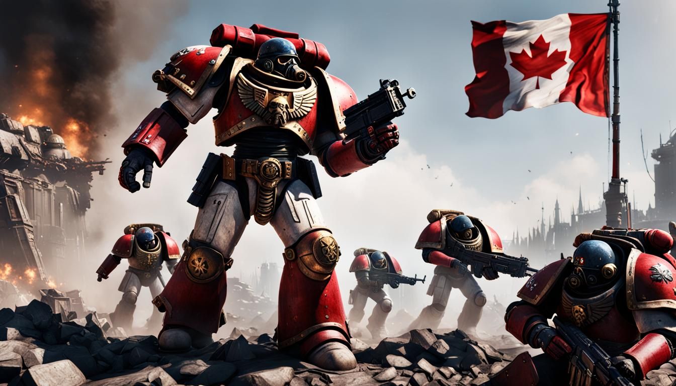 Warhammer 40K Space Marines vs Zombies in 3D